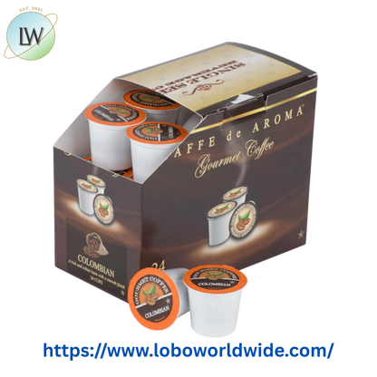 Caffe de Aroma Single Serve Cups – 24/Box (Various Sizes)