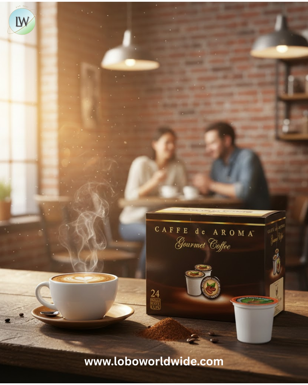 Caffe de Aroma Single Serve Cups – 4/Case (Various Sizes)