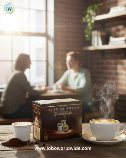Caffe de Aroma Single Serve Cups – 4/Case (Various Sizes)