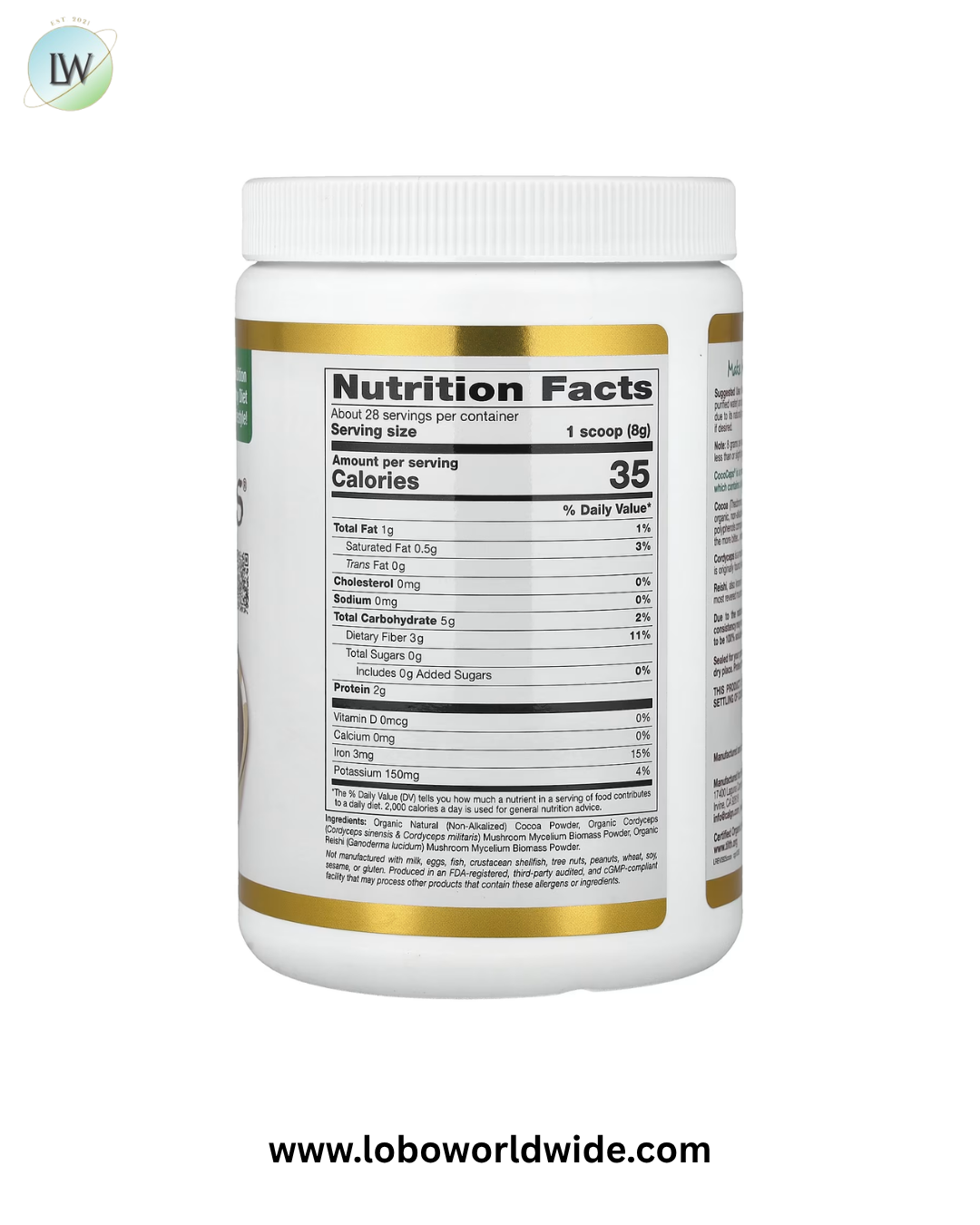 California Gold Nutrition, Superfoods, CocoCeps, Organic Cocoa, Cordyceps & Reishi, 7.93 oz (225 g)