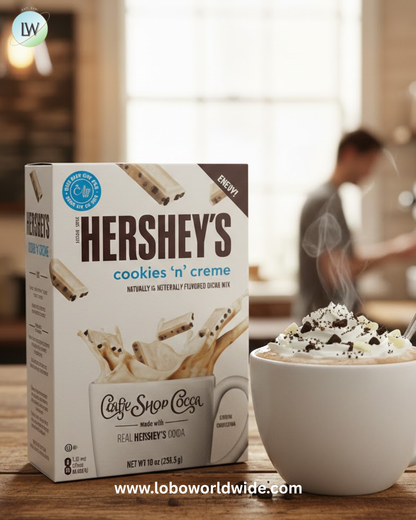 Candy Shop Cocoa Hershey's Cookies 'n' Creme Cocoa Mix | Hot Chocolate | 1.25 oz Packet (8 Count)