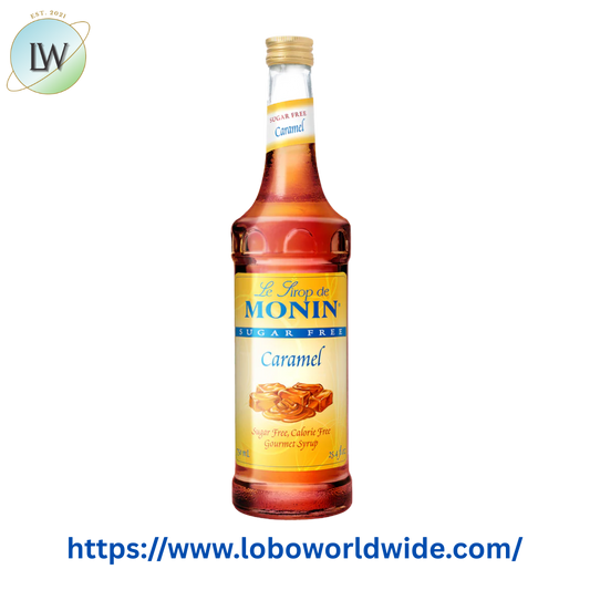 Monin Sugar Free Caramel Flavoring Syrup 1 Liter