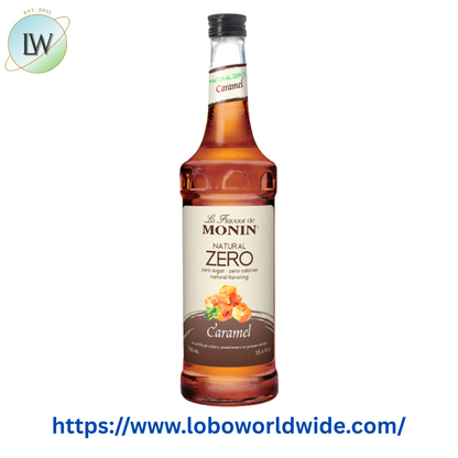 Monin Zero Calorie Natural Caramel Flavoring Syrup 750 mL