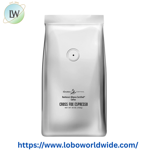 Caribou Coffee 2.5 lb. Cross Fox Whole Bean Espresso - 4/Case