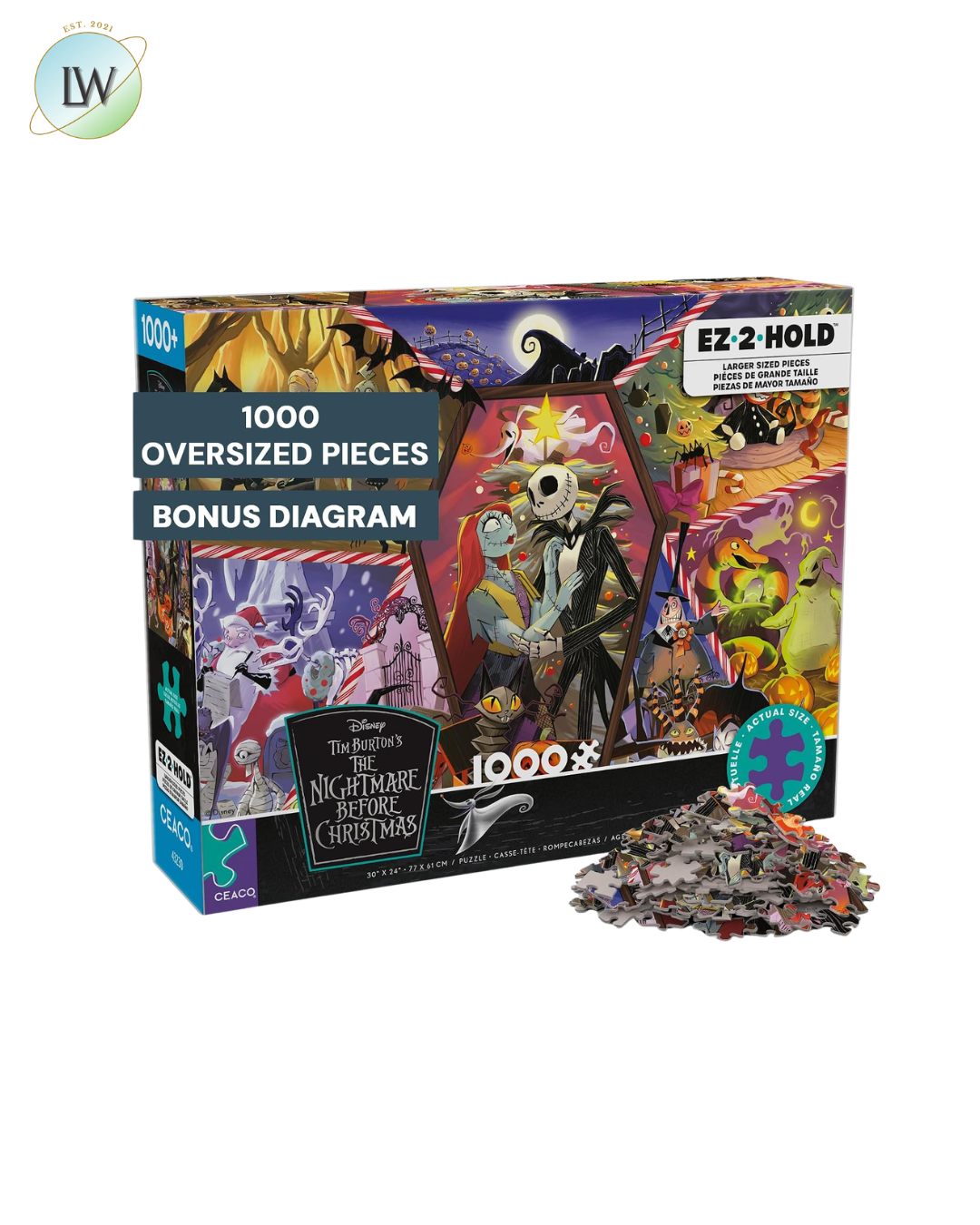 Ceaco – Disney’s The Nightmare Before Christmas 1000-Piece Large Piece Puzzle