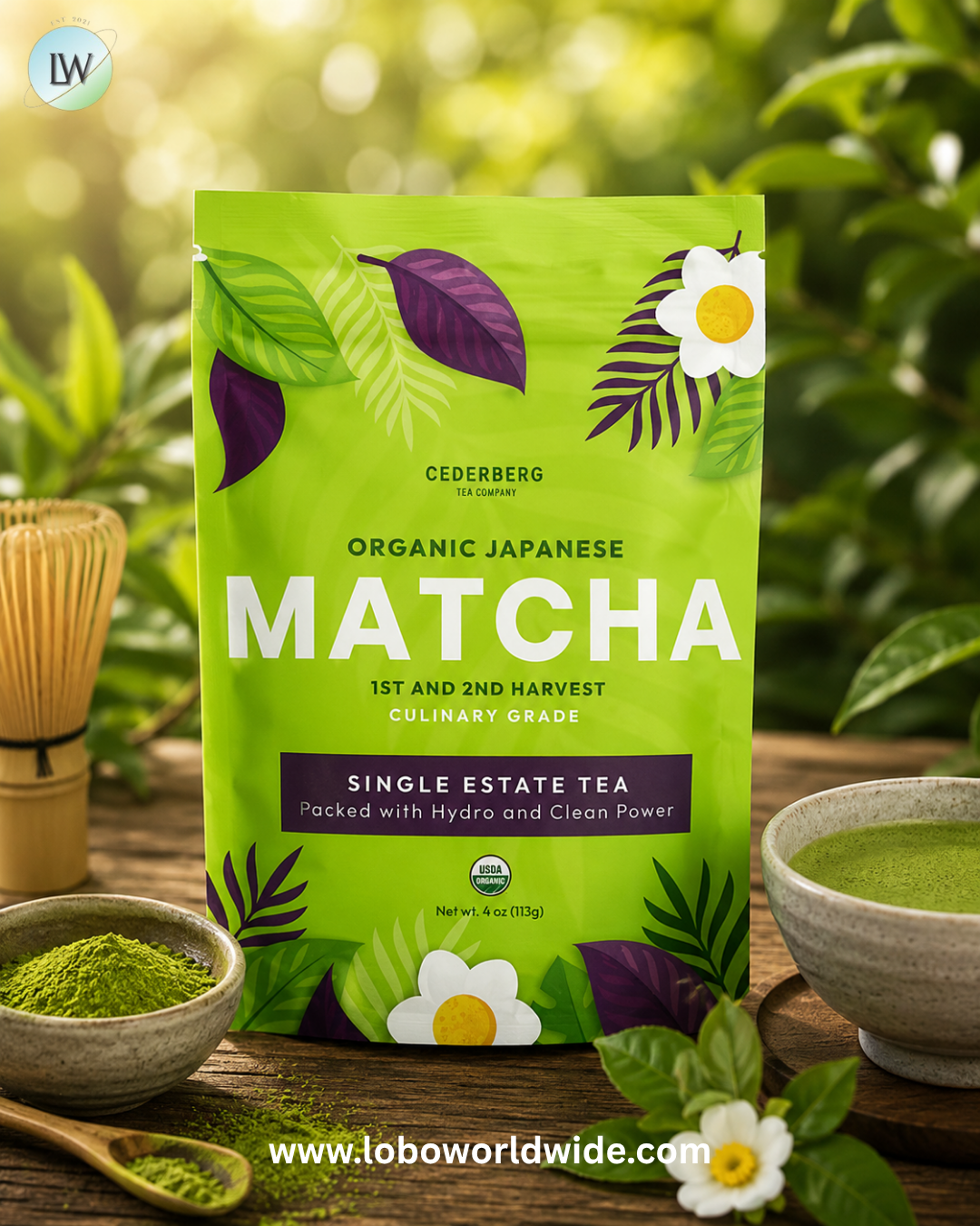 Cederberg Tea Co, Organic Japanese Matcha Powder, 4 oz (113 g)