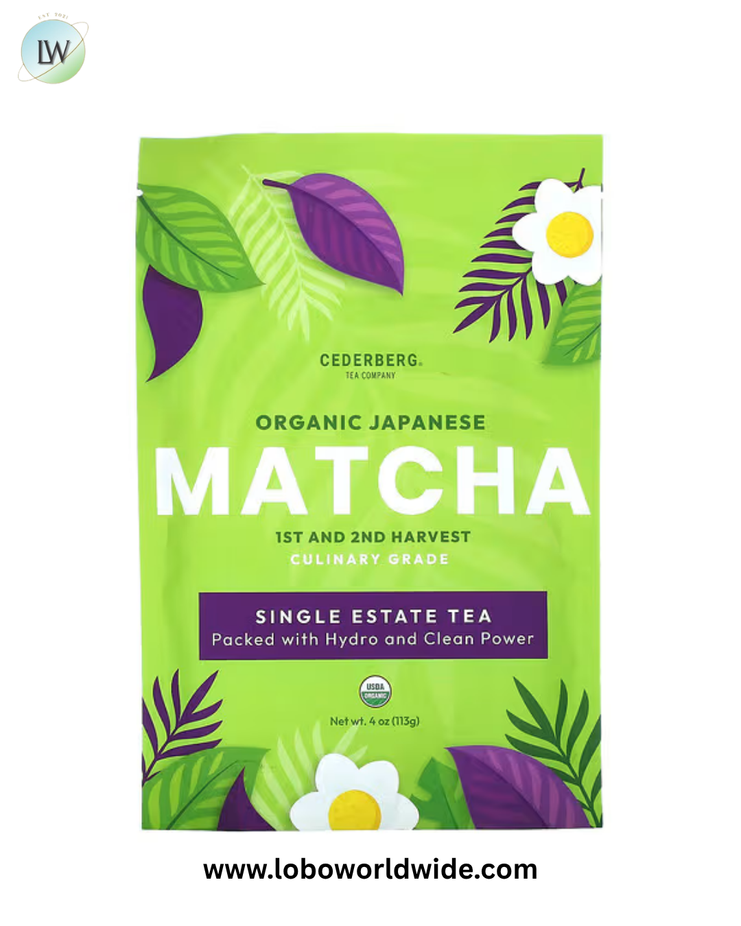 Cederberg Tea Co, Organic Japanese Matcha Powder, 4 oz (113 g)