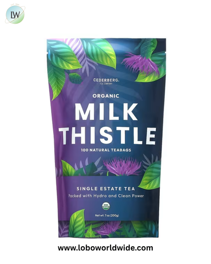 Cederberg Tea Co, Single Estate Tea, Organic Milk Thistle, Caffeine Free, 100 Natural Tea Bags, 7 oz (200 g)