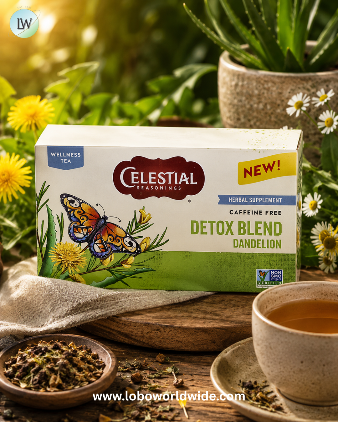 Celestial Seasonings, Detox Blend, Dandelion, Caffeine Free, 16 Tea Bags, 0.96 oz (27 g)