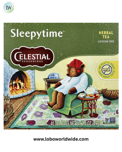 Celestial Seasonings, Herbal Tea, Sleepytime®, Caffeine Free, 40 Tea Bags, 2.1 oz (59 g)