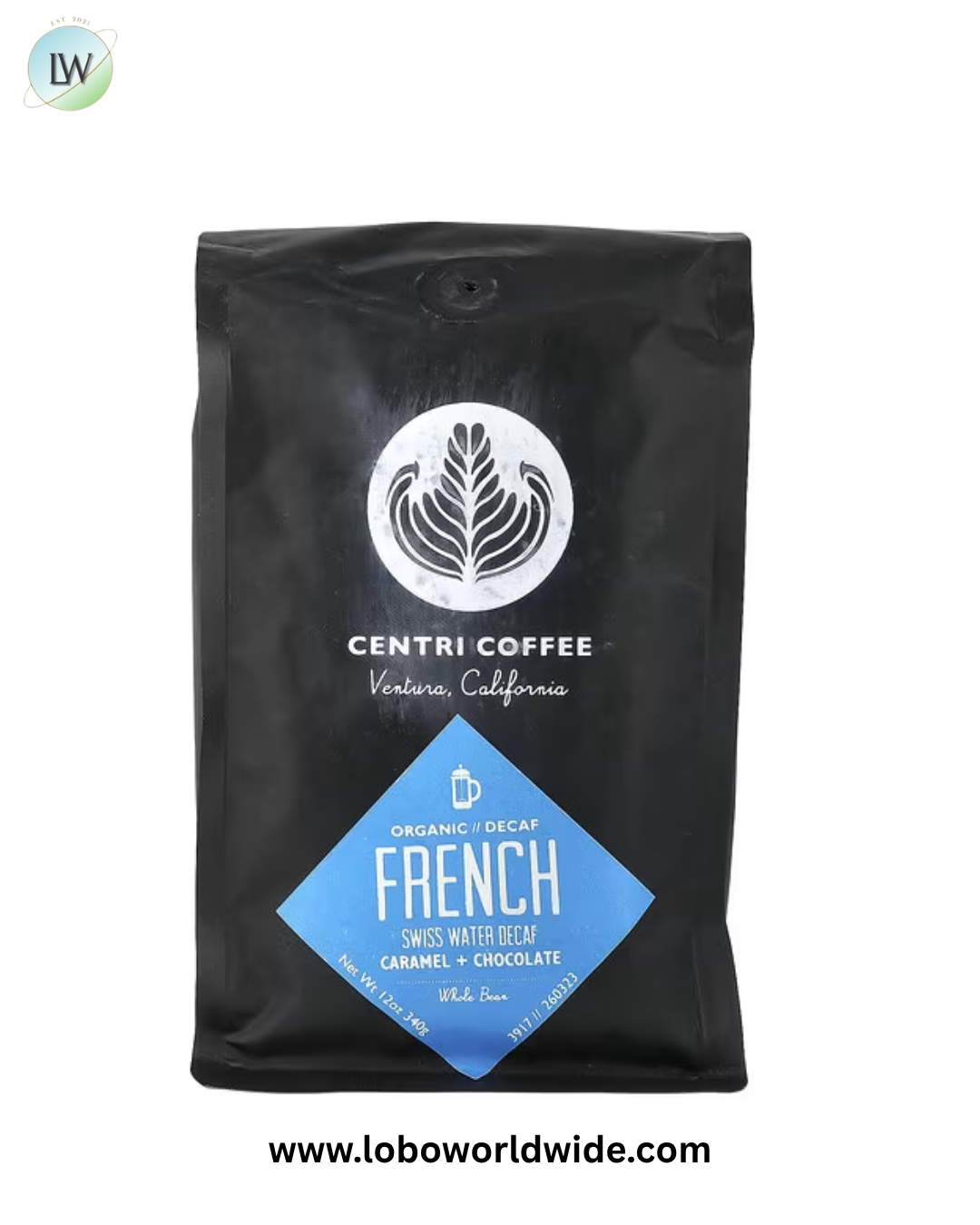 Centri Coffee, Centri Coffee, Whole Bean, Decaf, 12 oz (340 g)