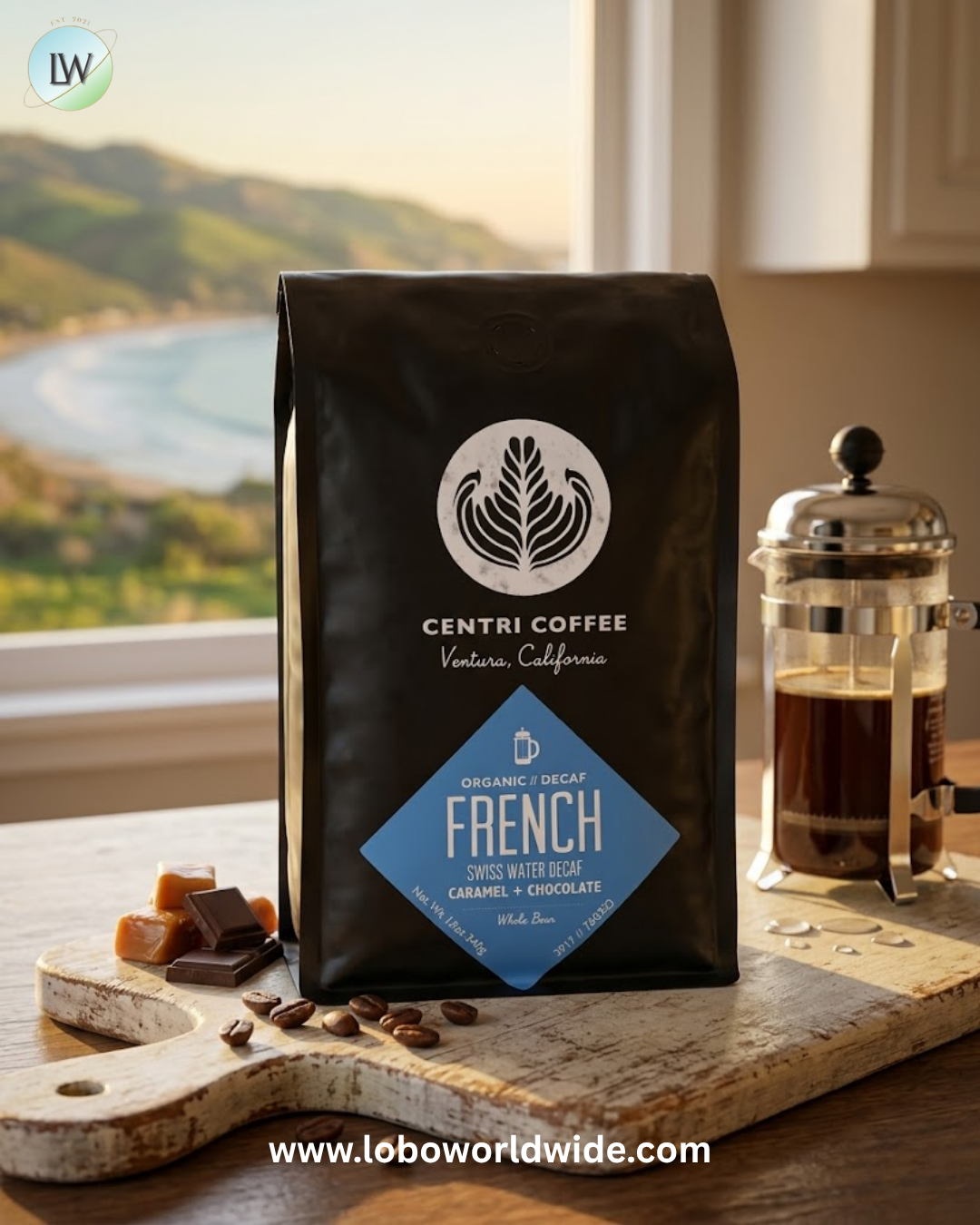 Centri Coffee, Centri Coffee, Whole Bean, Decaf, 12 oz (340 g)
