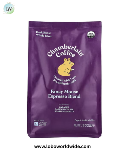 Chamberlain Coffee, Fancy Mouse Espresso Blend, Whole Bean, Dark Roast, 10 oz (383 g)