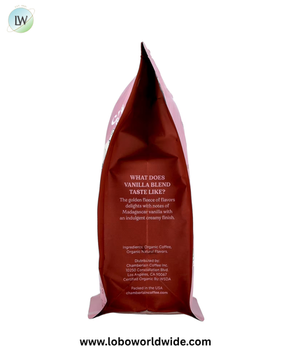 Chamberlain Coffee, Organic Arabica Coffee, Ground, Medium Roast, Vanilla, 10 oz (283 g)