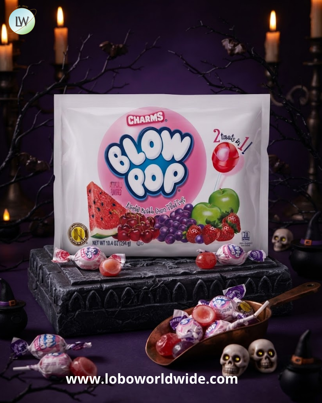 Charms Blow Pop Assorted Flavor Lollipops, 10.4 oz.