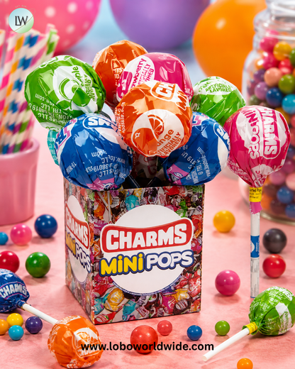 Charms Mega Minis Lollipops - 12ct