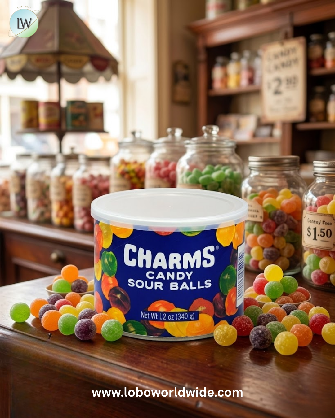 Charms Sour Balls Tins - 12ct