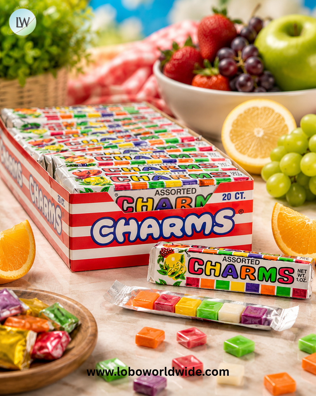 Charms Squares Candy - 20ct