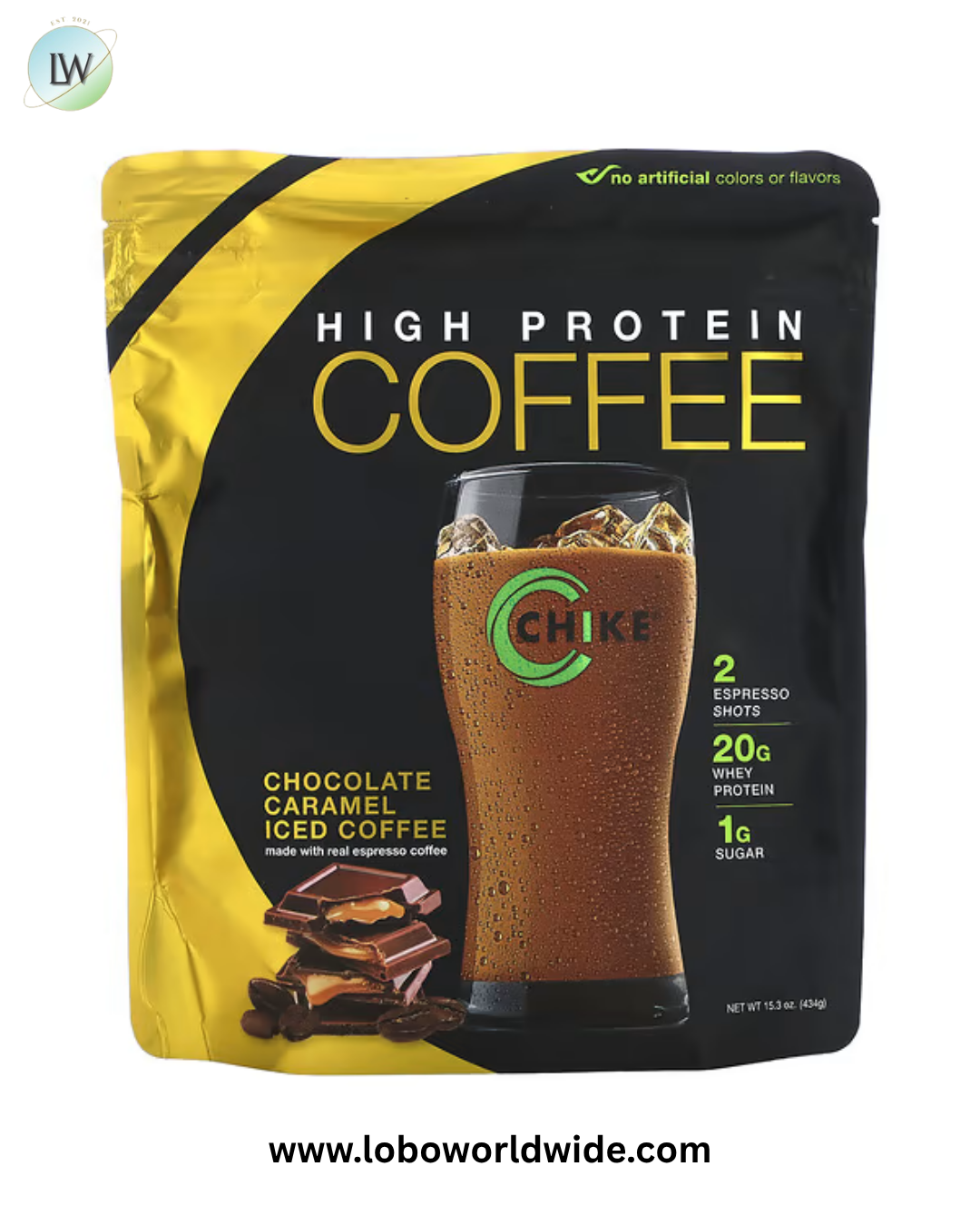 Chike Nutrition, High Protein Iced Coffee, Chocolate Caramel, 15.3 oz (434 g)
