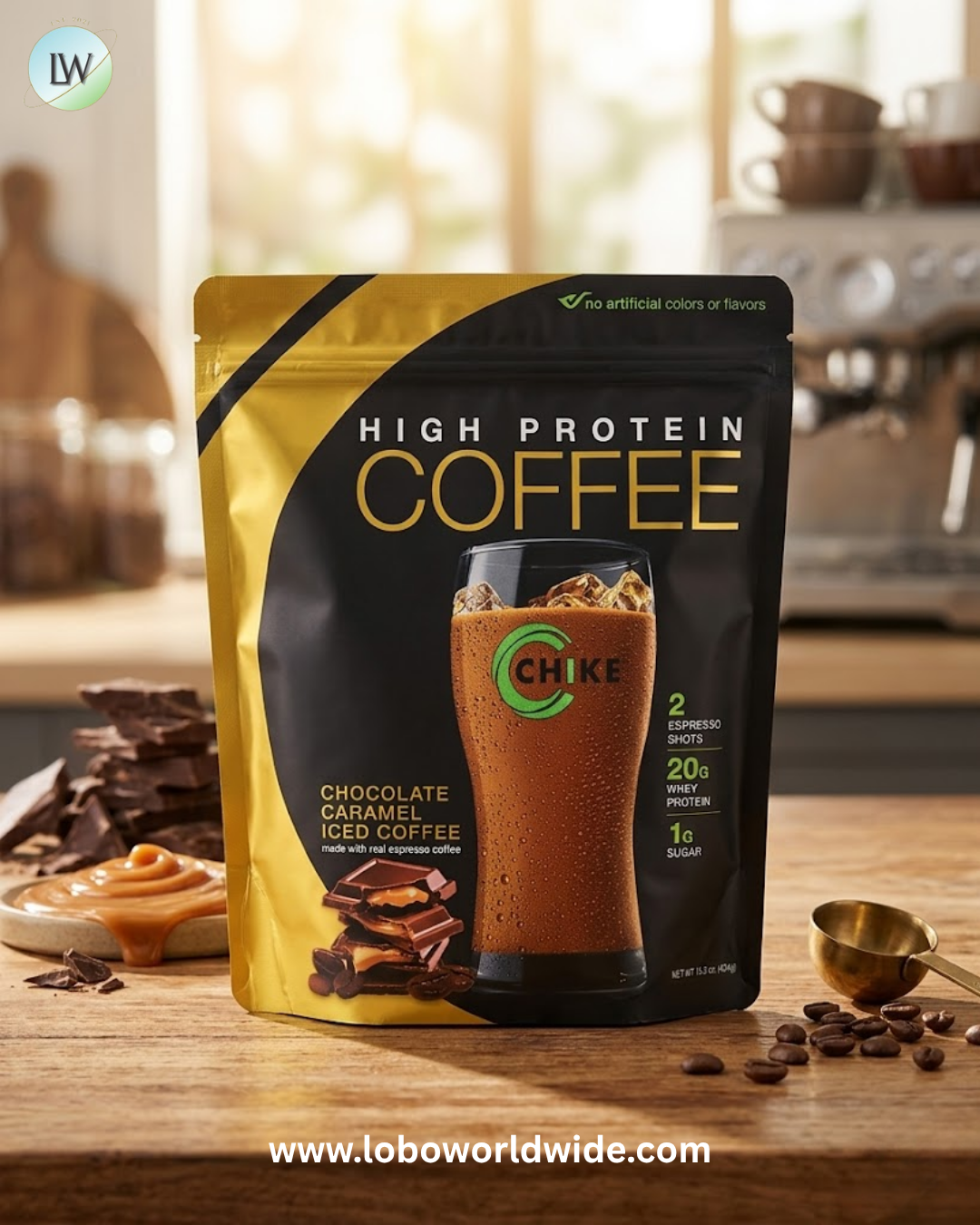 Chike Nutrition, High Protein Iced Coffee, Chocolate Caramel, 15.3 oz (434 g)