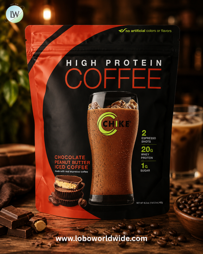 Chike Nutrition, High Protein Iced Coffee, Chocolate Peanut Butter, 1 lb 0.3 oz (462 g)