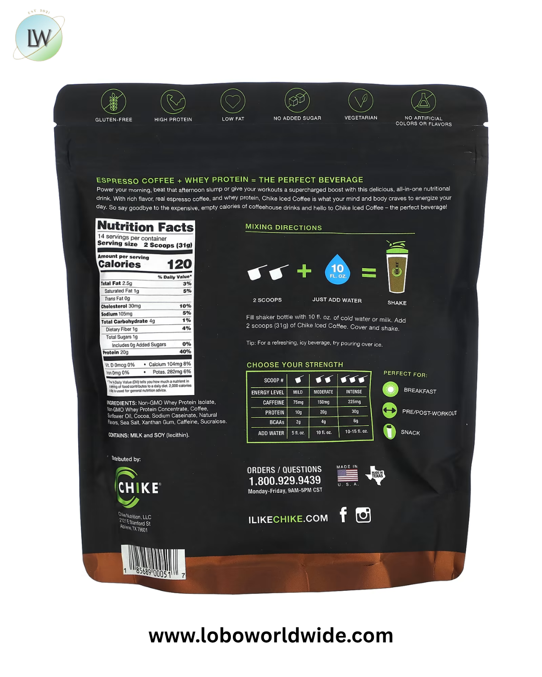 Chike Nutrition, High Protein Iced Coffee, Mocha, 15.3 oz (434 g)