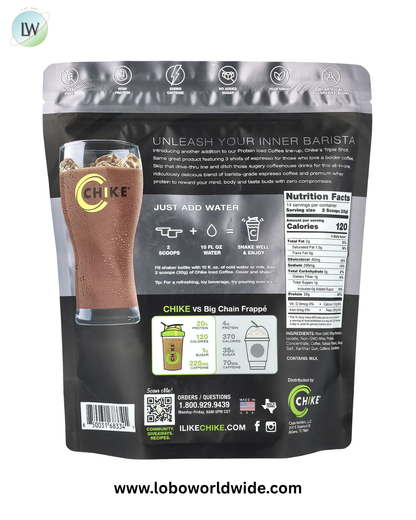 Chike Nutrition, Protein Iced Coffee, Triple Shot, Espresso & Cream, 15.8 oz (448 g)