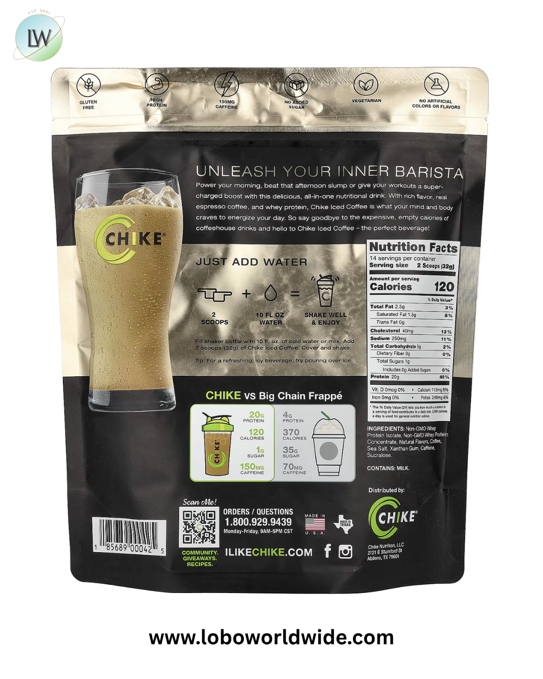 Chike Nutrition, Protein Iced Coffee, Vanilla, 15.8 oz (448 g)
