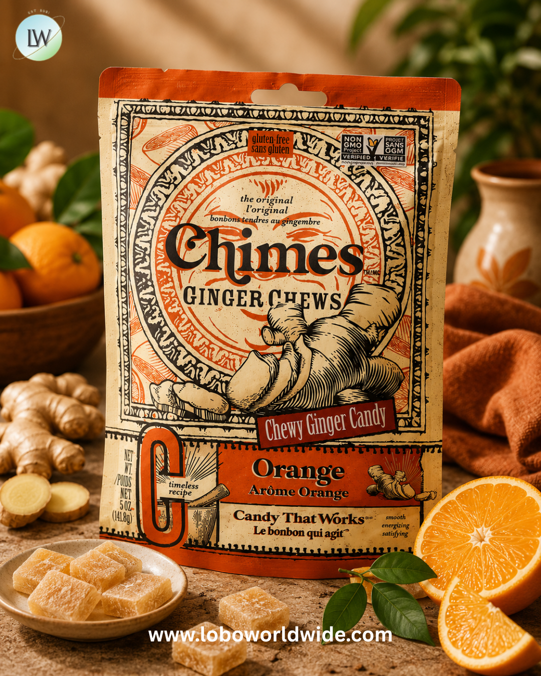Chimes, Ginger Chews, 5 oz (141.8 g)