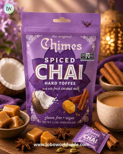 Chimes, Spiced Chai, Hard Toffee, 3.5 oz (100 g)