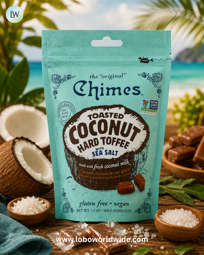 Chimes, Toasted Coconut Hard Toffee with Sea Salt, 3.5 oz (100 g)