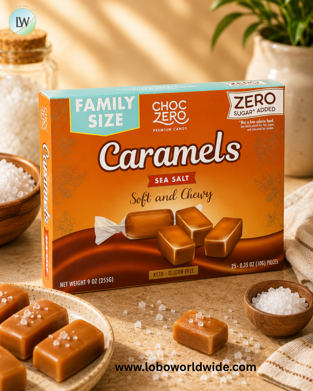 ChocZero, Caramels, Sea Salt, 9 oz (255 g)