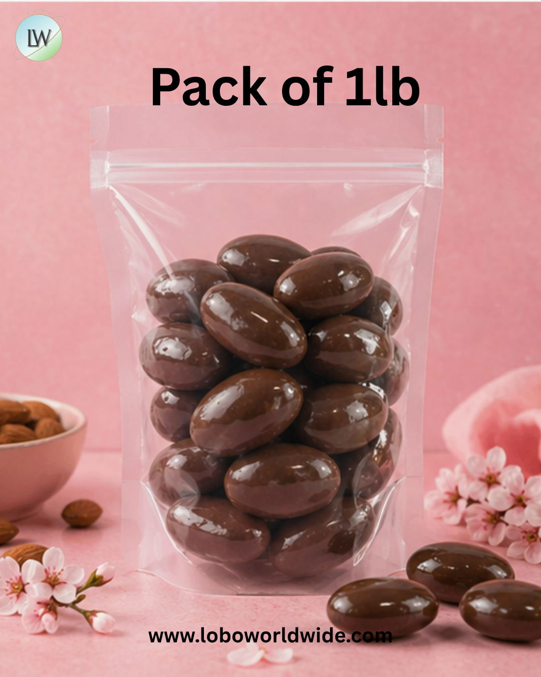 Chocolate Covered Almonds, No Sugar Added