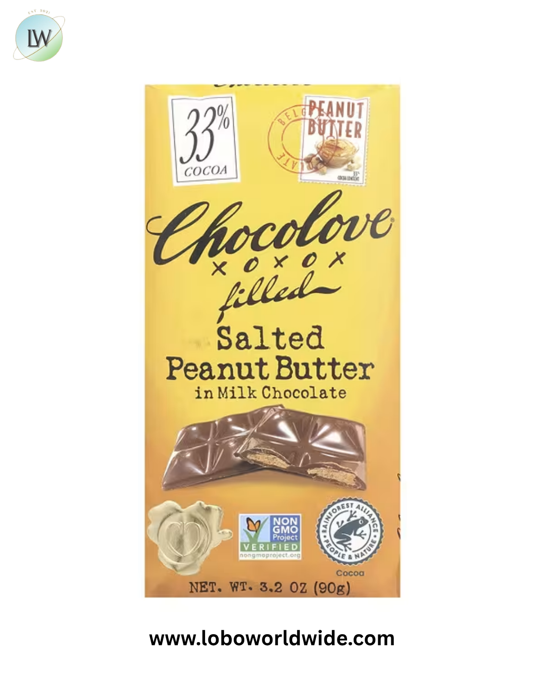 Chocolove, 33% Cocoa, 3.2 oz (90 g)