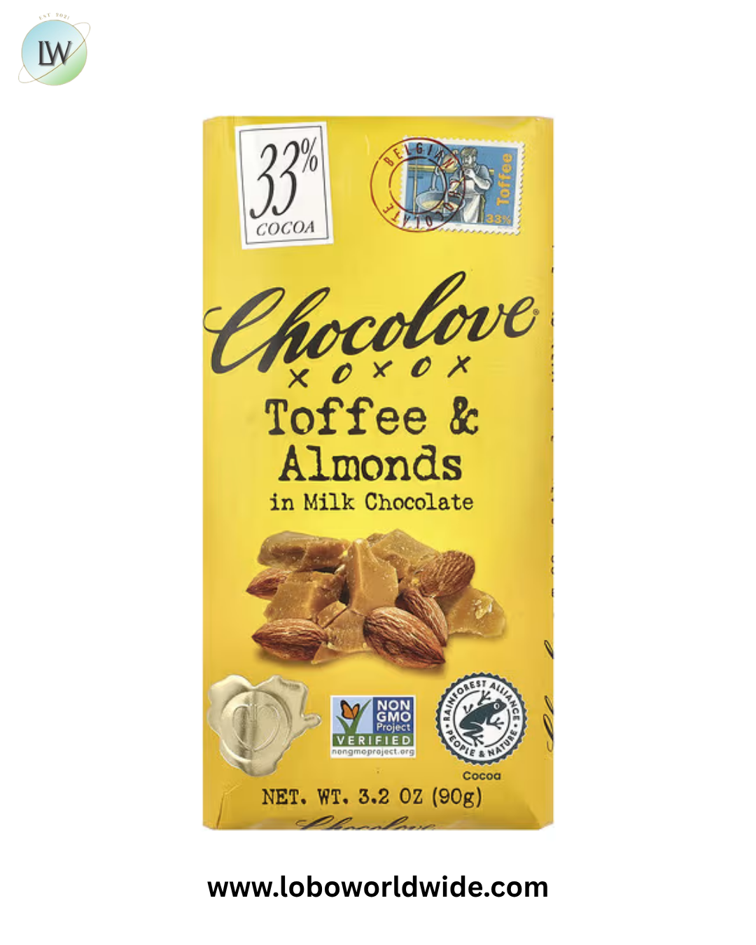 Chocolove, 33% Cocoa, 3.2 oz (90 g)