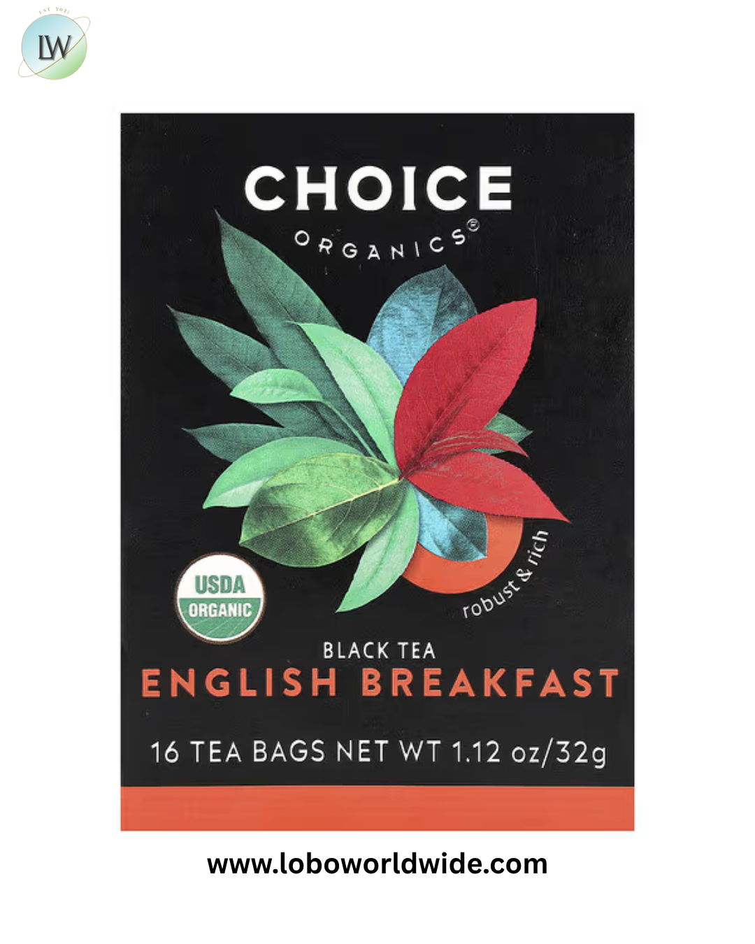 Choice Organics, Black Tea, 16 Tea Bags