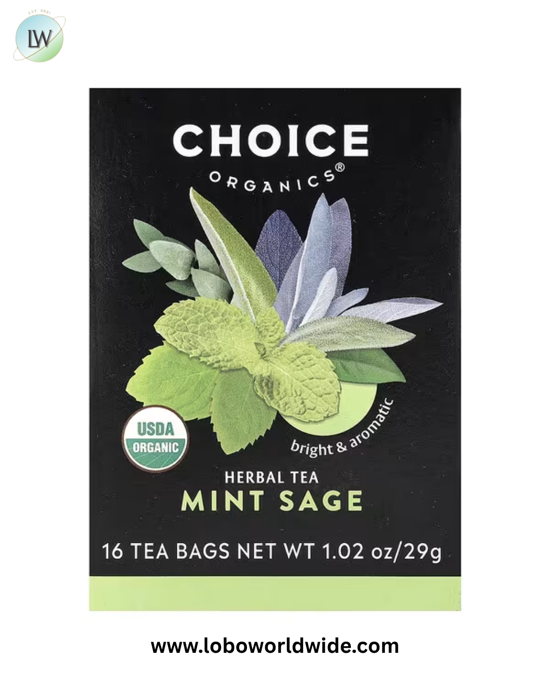 Choice Organics, Herbal Tea, Caffeine-Free, 16 Tea Bags, 1.12 oz (32 g)