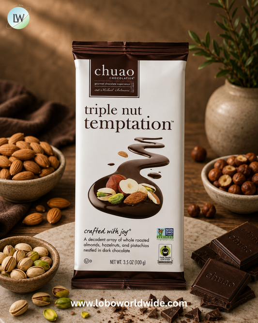 Chuao Chocolatier, Dark Chocolate Bar, Triple Nut Temptation™, 3.5 oz (100 g)
