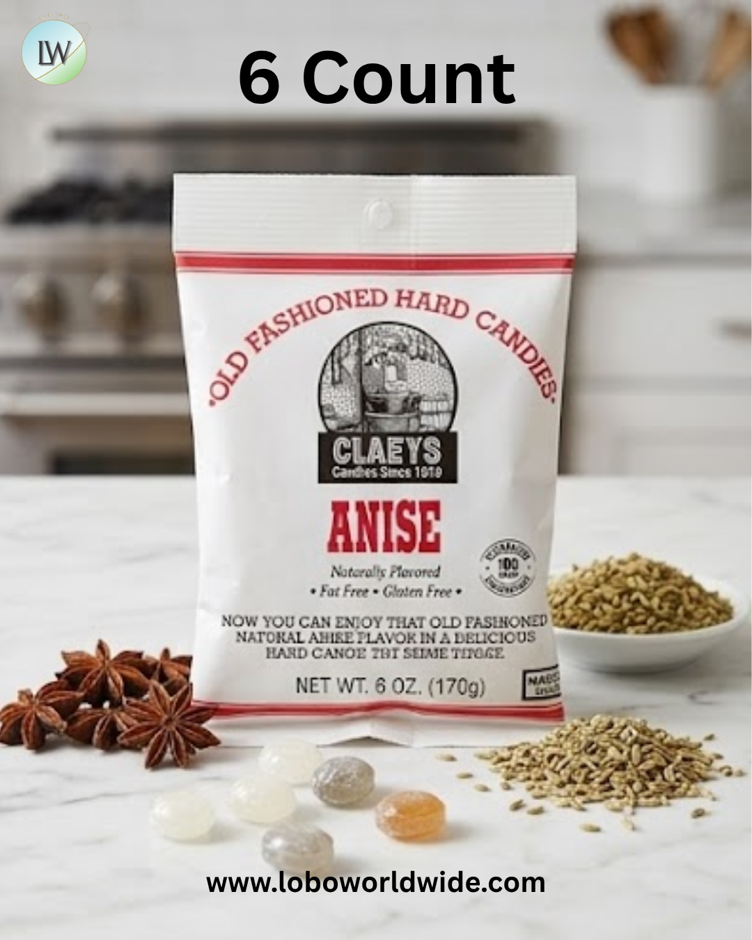 Claey's Hard Candy Drops Anise 6oz Bag