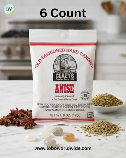 Claey's Hard Candy Drops Anise 6oz Bag