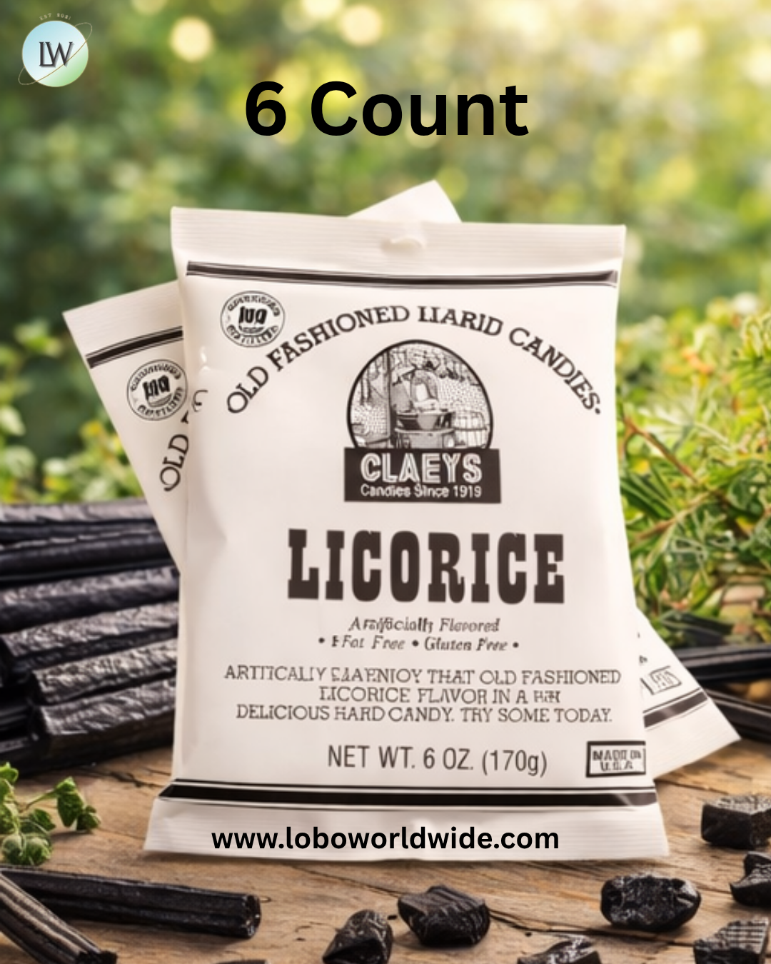 Claey's Hard Candy Drops Black Licorice 6oz Bag