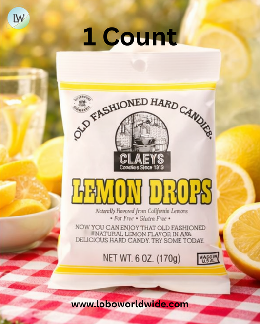 Claey's Hard Candy Drops Lemon 6oz Bag