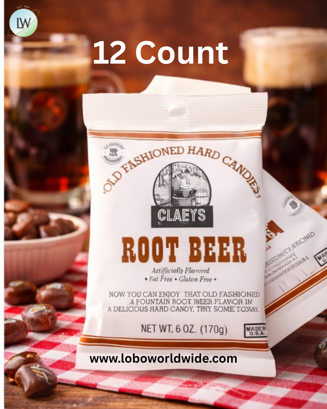 Claey's Hard Candy Drops Root Beer 6oz Bag