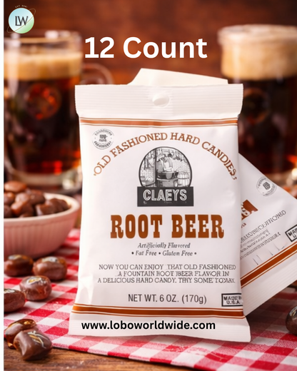Claey's Hard Candy Drops Root Beer 6oz Bag