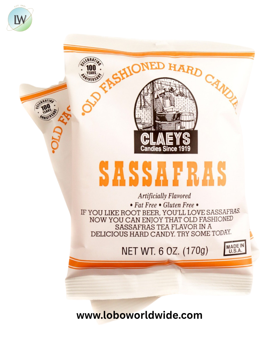 Claey's Hard Candy Drops Sassafras 6oz Bag