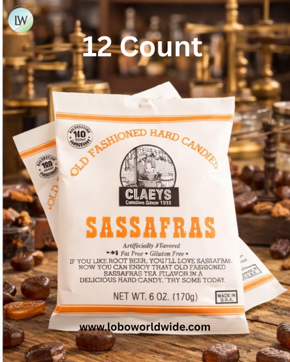 Claey's Hard Candy Drops Sassafras 6oz Bag