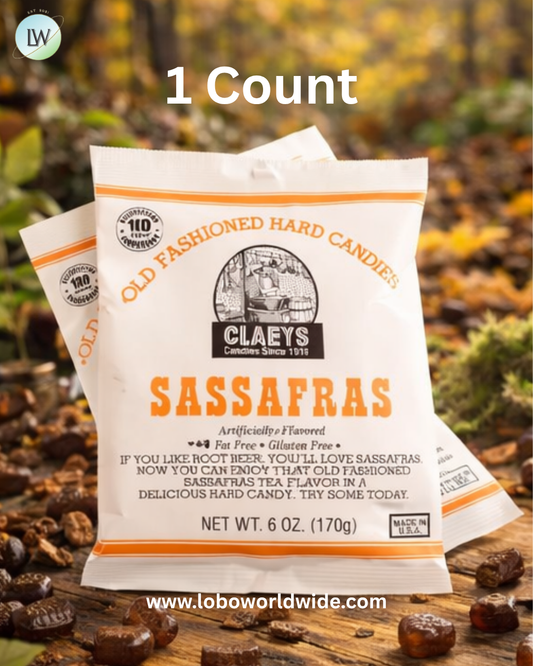 Claey's Hard Candy Drops Sassafras 6oz Bag