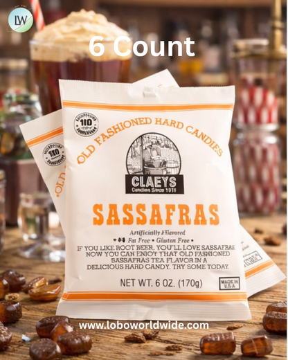 Claey's Hard Candy Drops Sassafras 6oz Bag