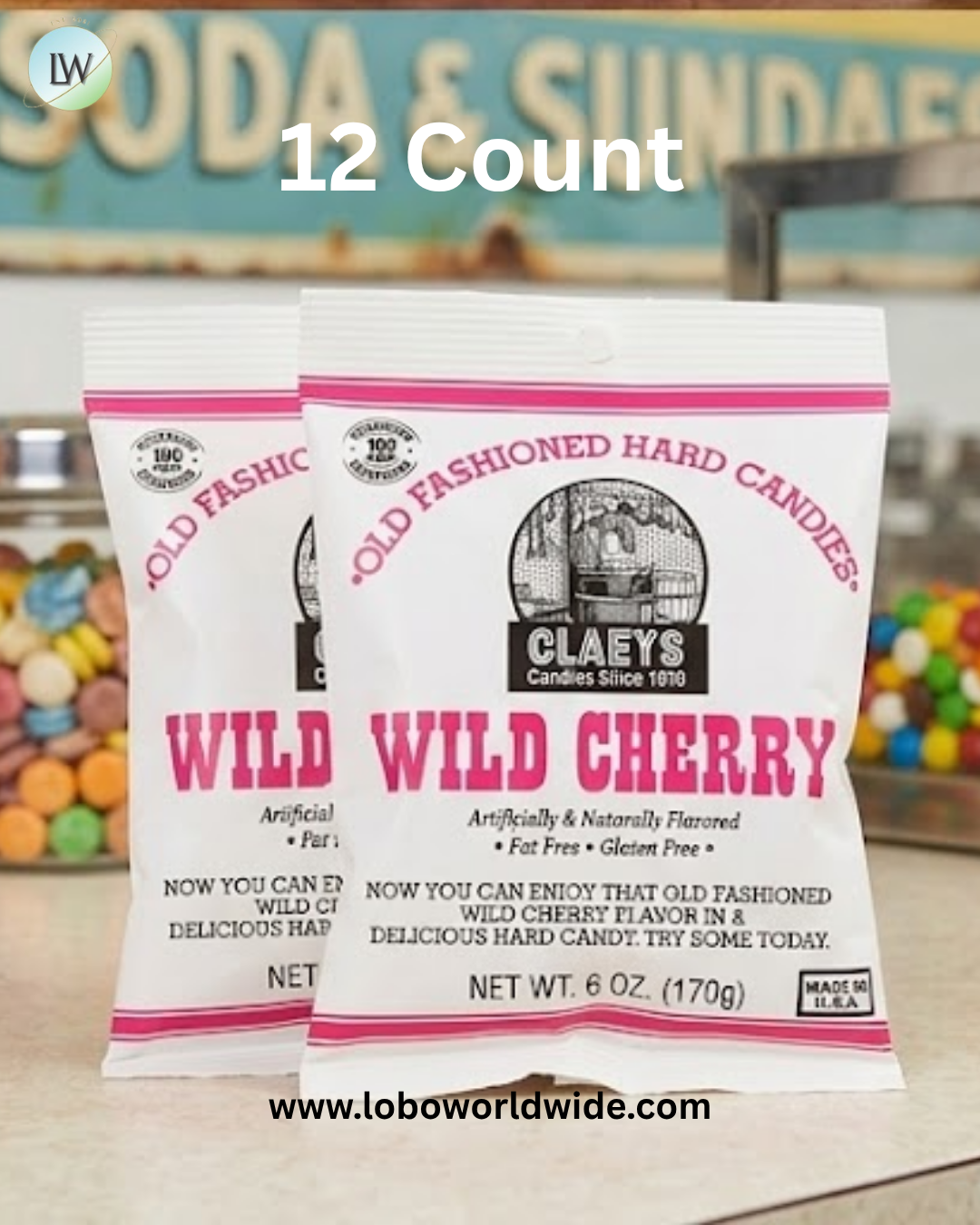 Claey's Hard Candy Drops Wild Cherry 6oz Bag