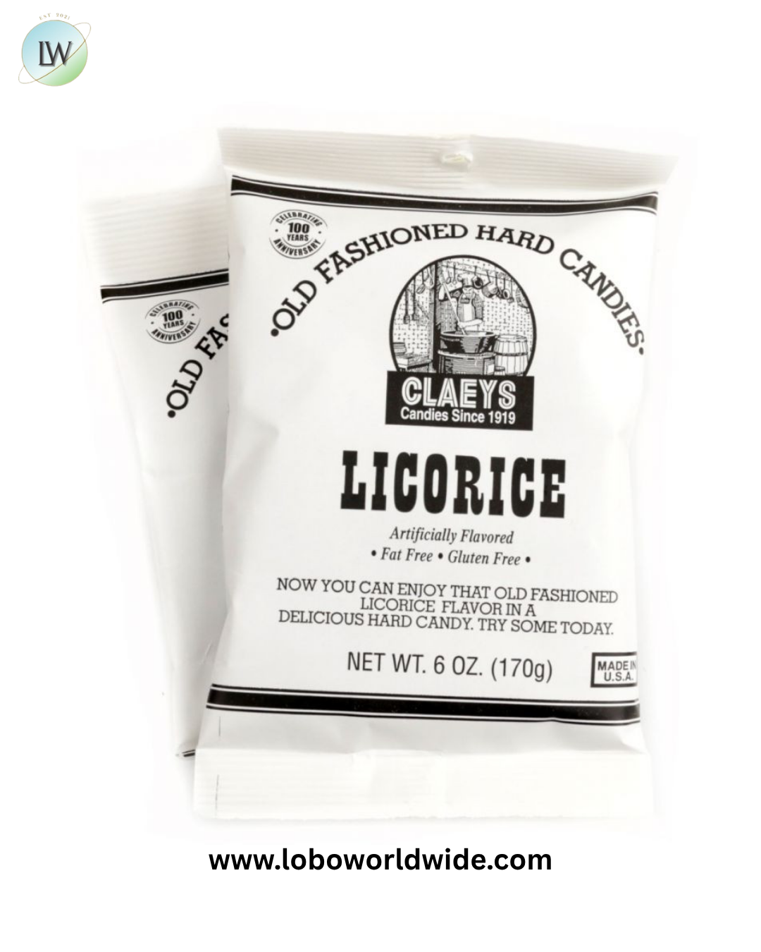 Claey's Hard Candy Drops Black Licorice 6oz Bag